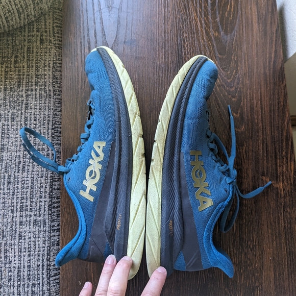 Hoka One One Mach 4 Blue Green Black Running Walking Shoes - Picture 6 of 10